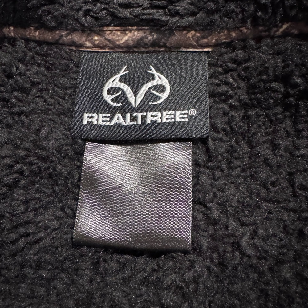 Realtree Camo Sherpa Fleece 1/4 Zip Pullover Jacket - Small - Picture 4 of 11